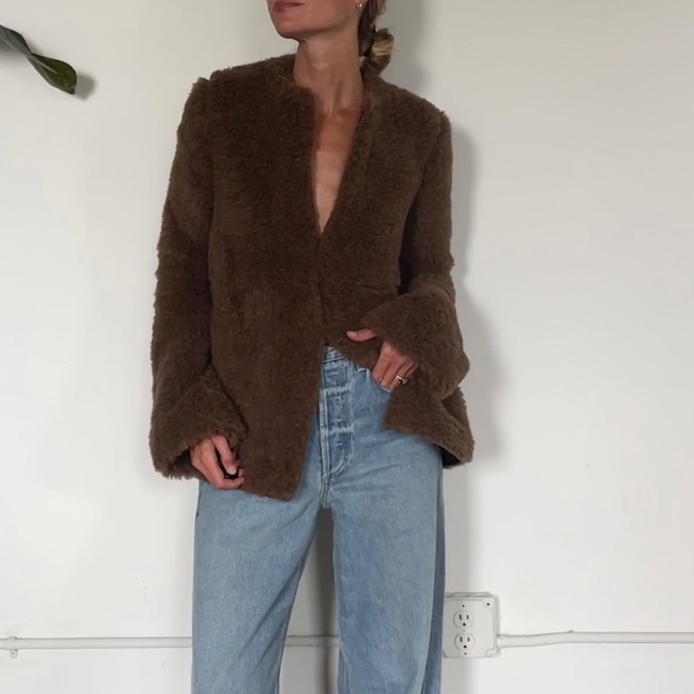 NWT Vincent James Oliver Alpaca Shacket Size Small